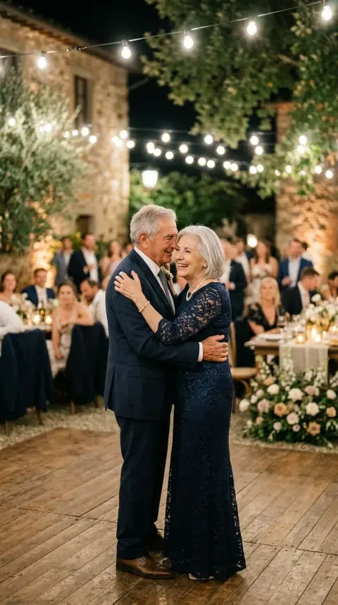 Grandparents dancing at a wedding, captured on a guest's phone without any app