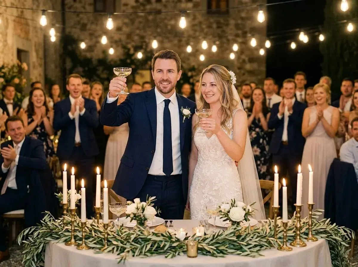 Un couple feuillette ensemble ses photos de mariage organisées après le mariage